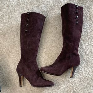 Cole Haan Brown Suede High Heeled Boots